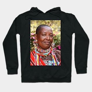 Portrait of a Maasai (or Masai) Woman, East Africa Hoodie